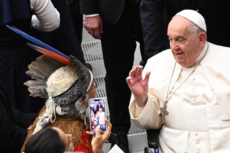 Papa Francisco durante audiência geral no Vaticano - TODOS OS DIREITOS RESERVADOS