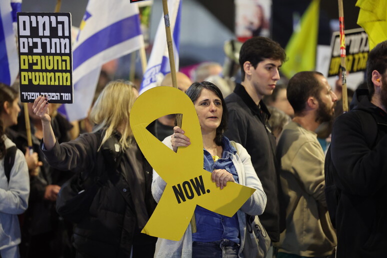 Manifestação em Tel Aviv, Israel, pede libertação de reféns pelo Hamas © ANSA/EPA