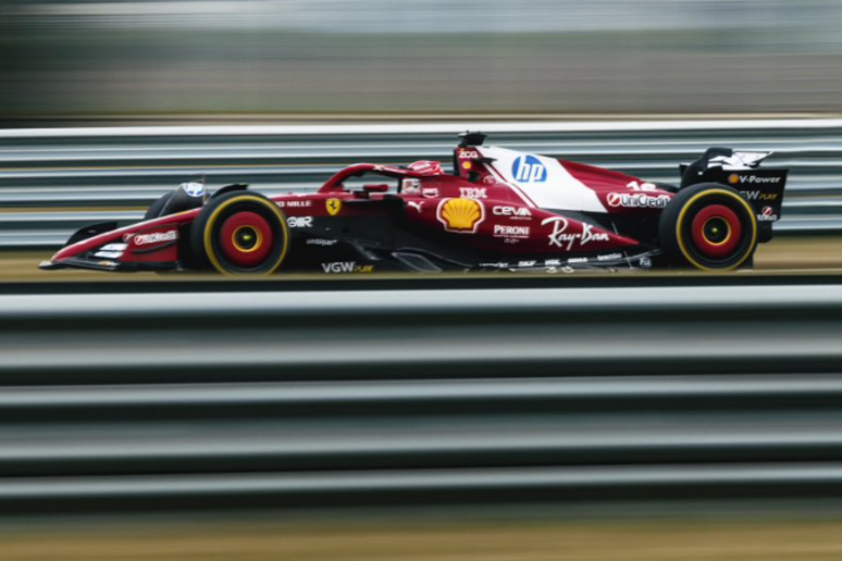 Leclerc em ação com SF-25 em Fiorano © ANSA/X/@ScuderiaFerrari