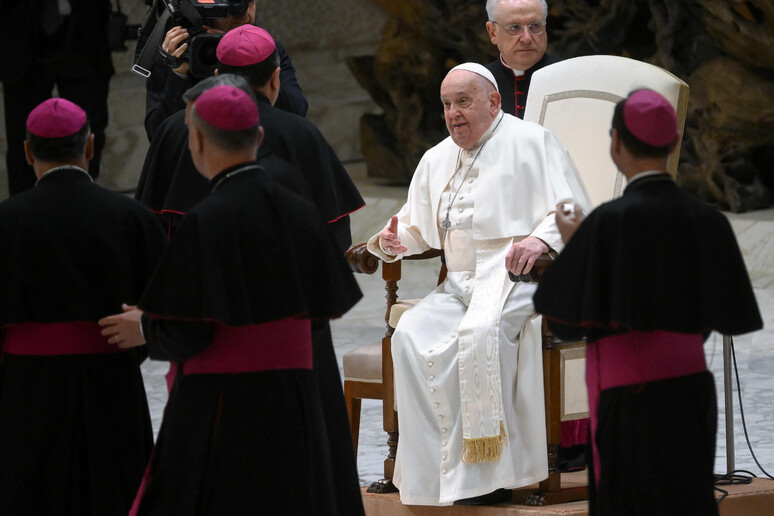 Francisco durante audiência no Vaticano - TODOS OS DIREITOS RESERVADOS