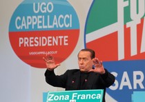 Silvio Berlusconi a Cagliari